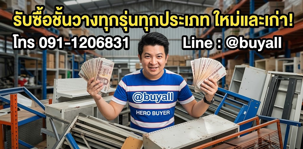 บริการรับซื้อชั้นวางทุกประเภท ให้ราคาดี ประเมินไว ติดต่อ line @buyall