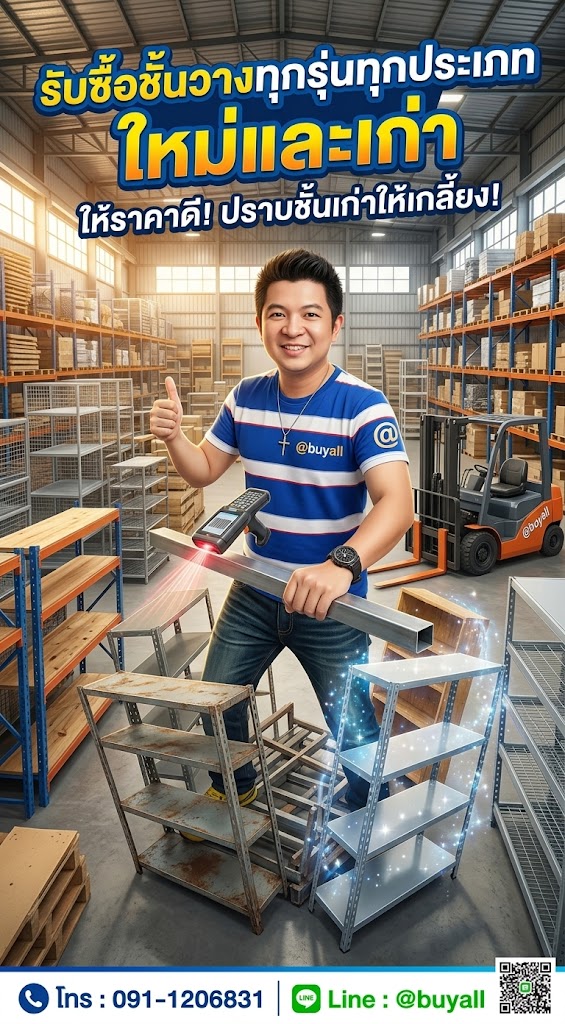 รับซื้อชั้นวางสินค้า รับซื้อชั้นวางคลังสินค้า และ Rack มือสองทุกประเภท